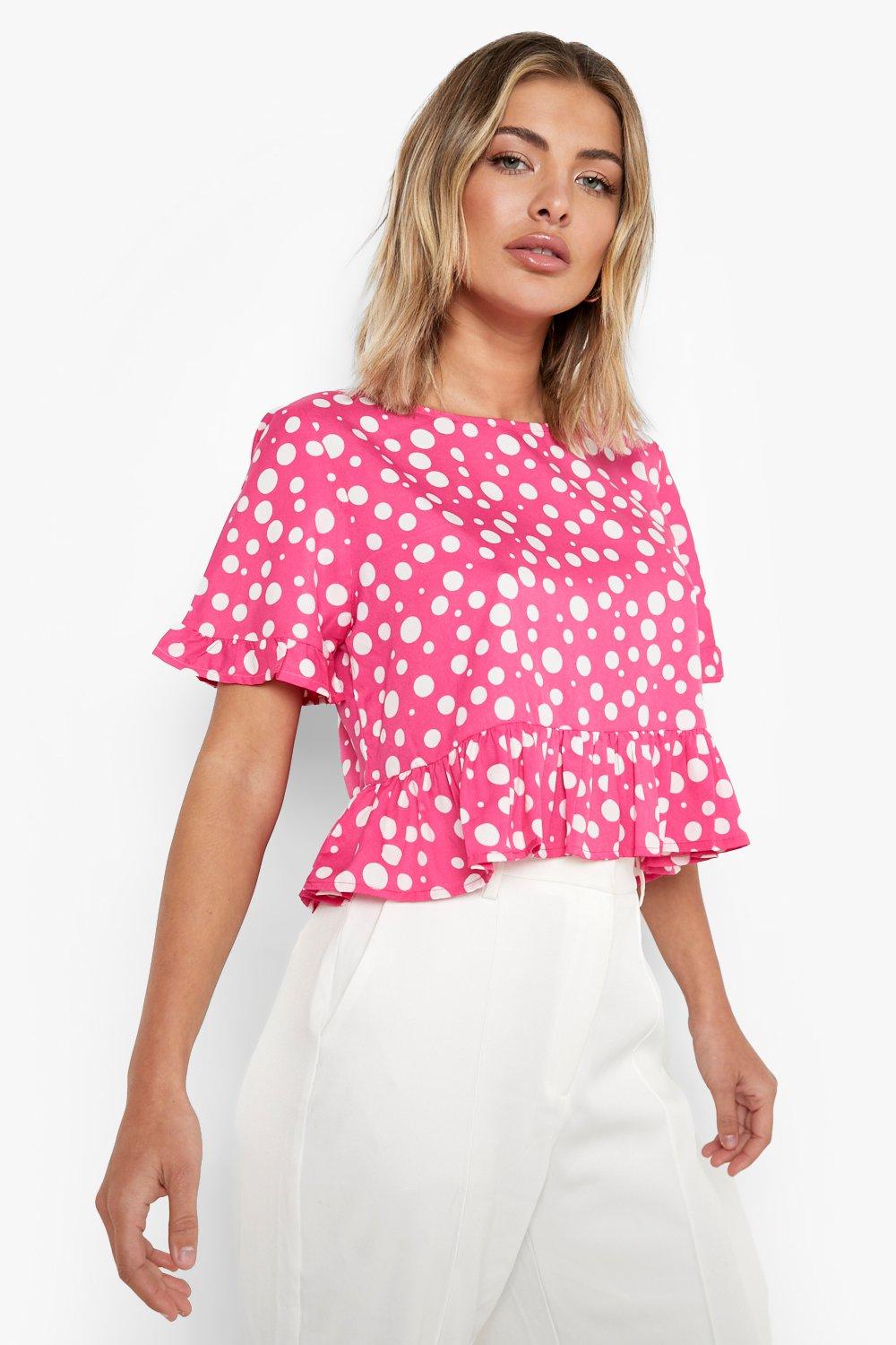 Boohoo polka dot top 2025